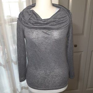 💰 3/$25.00 Women CBR Chic Boutique/Rose Blue Semi-sheer L/S Top NWT-Med.